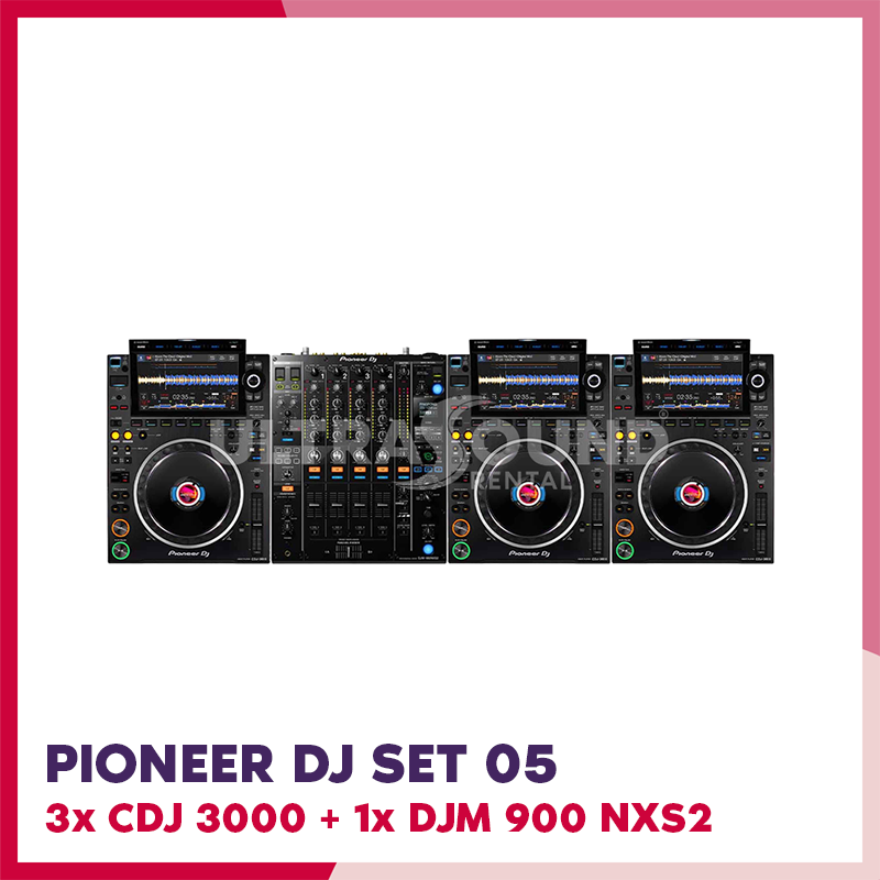 Pioneer DJ set 05 (3x CDJ 3000 + DJM 900 NXS2) huren Ultrasound Rental
