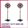 Lichtset: 2x Portman P1 Mini LED (incl. luxe statief & kabels)