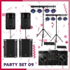 Party Set 09: 2x RCF Top Speaker  + 2x RCF Subwoofer + 1x Pioneer XDJ-XZ + 2x LED Fourbar Showtec MKII