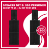Speaker Set 5: 2x TT 5A + 4x RCF 9004-AS (tot 350 personen)
