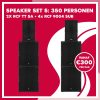 Speaker Set 5: 2x TT 5A + 4x RCF 9004-AS (tot 350 personen)