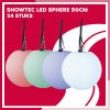 24x Showtec LED Sphere 50cm (RGBW LED Bol IP65) inclusief LED dimmer en bekabeling