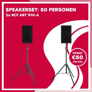 Speakerset: 2x RCF ART 910-A (50 personen)