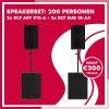 Speakerset: 2x RCF ART 912-A + 2x RCF SUB 18-AX (200 personen)