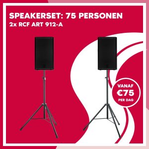 Speakerset: 2x RCF ART 912-A (75 personen)